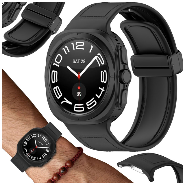 Watch Strap Smartwatch Band for Samsung Galaxy Watch Ultra 47mm Black