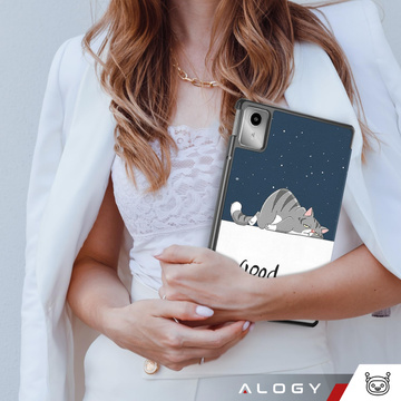 Чохол для Lenovo Tab M11 10.95" TB330FU / TB330XU / TB331FC Чохол для планшета Чохол Alogy Book Cover Sleeping Cat Glass Stylus