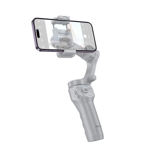 Gimbal 3-Osiowy do Smartfona Hoco K24 z Oświetleniem Szary