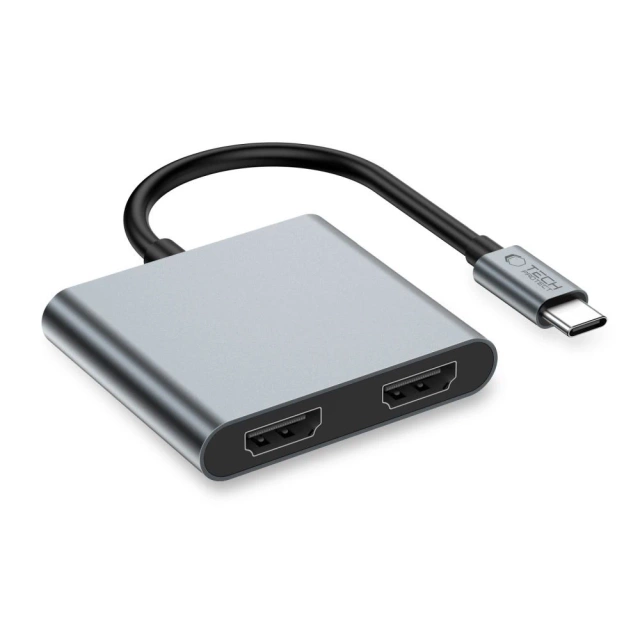 Adapter HUB USB-C 4w1 Tech-Protect HB08 2x HDMI 4K USB PD 100W