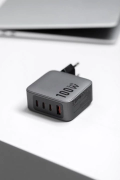 Зарядний пристрій Forcell GaN 100 Вт 3xUSB-C 1xUSB-A PD QC SFC