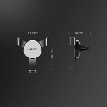 Автотримач UGREEN гравітаційний для вентиляційного отвору сірий (50564)