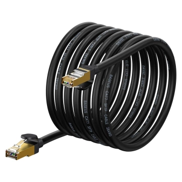 Baseus Speed ​​​​Seven sieťový kábel RJ45 10Gbps 8m čierny (WKJS010601)