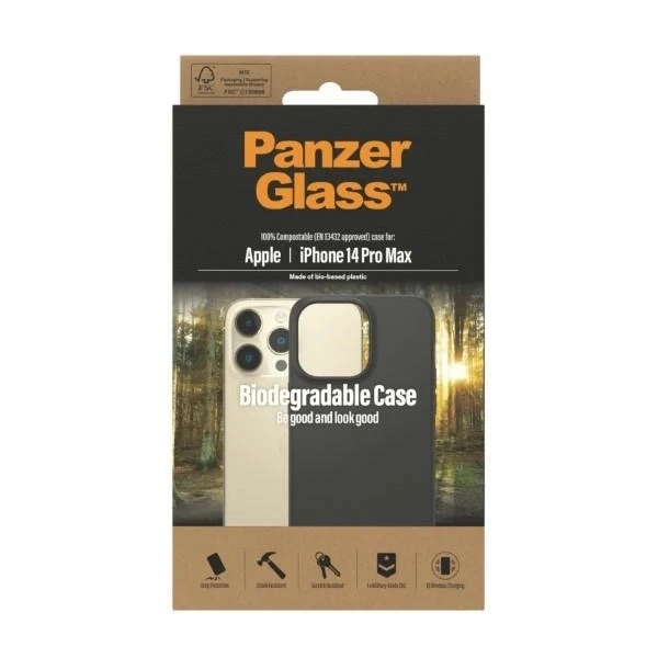 Etui PanzerGlass Biodegradable Case für iPhone 14 Pro Max 6,7" czarny/black 0420