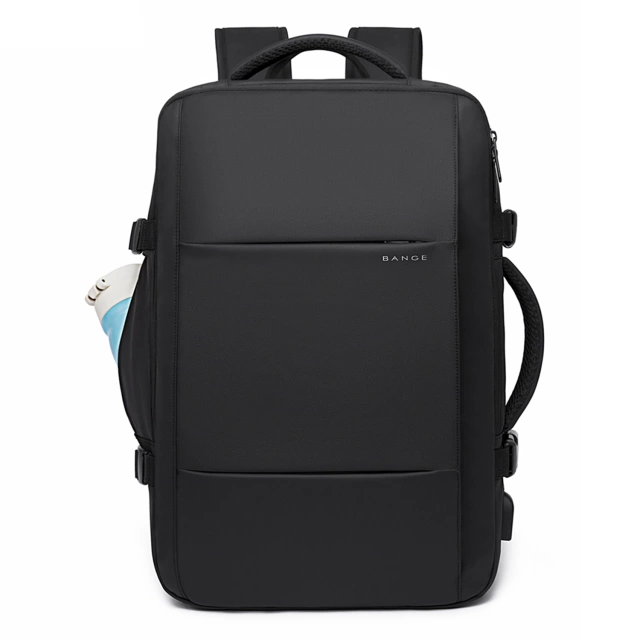 Cestovní batoh Bange BackPack business rozšiřitelný batoh Prostorná taška na 17,3" notebook s USB portem Černá
