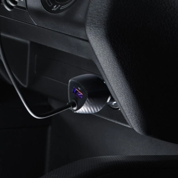 Forcell Carbon Car Charger 38W USB-C USB QC 3.0 PD Cable 1.5m