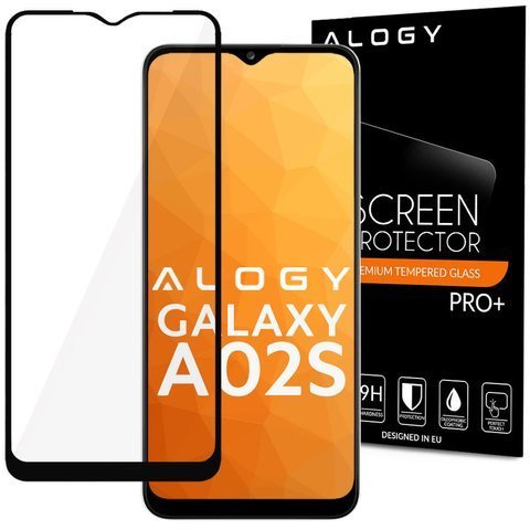 Alogy Full Glue case friendly glass для Samsung Galaxy A02s / A03s 164 мм чорний