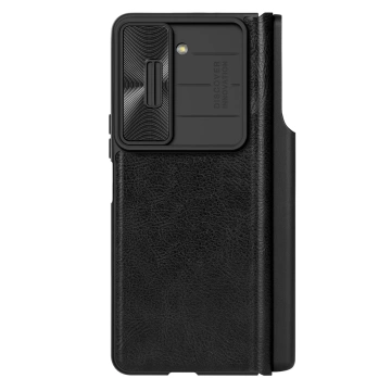 Шкіряний чохол Nillkin Qin Leather Pro Leather Case with Camera Protector для Samsung Galaxy Z Fold 5 - чорний