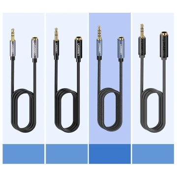 Cable UGREEN adapter extension cable AUX mini jack 3.5 mm 2m blue (AV118)
