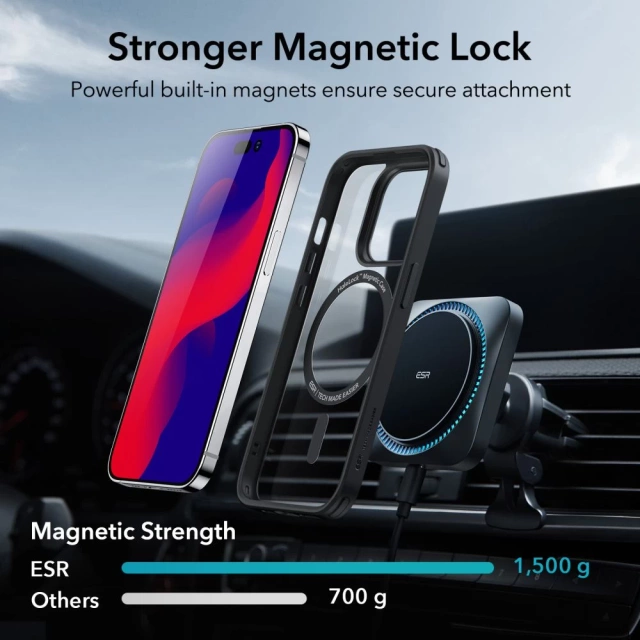 Etui ESR CH HaloLock Magsafe für Apple iPhone 14 Pro Max Klar/Schwarz