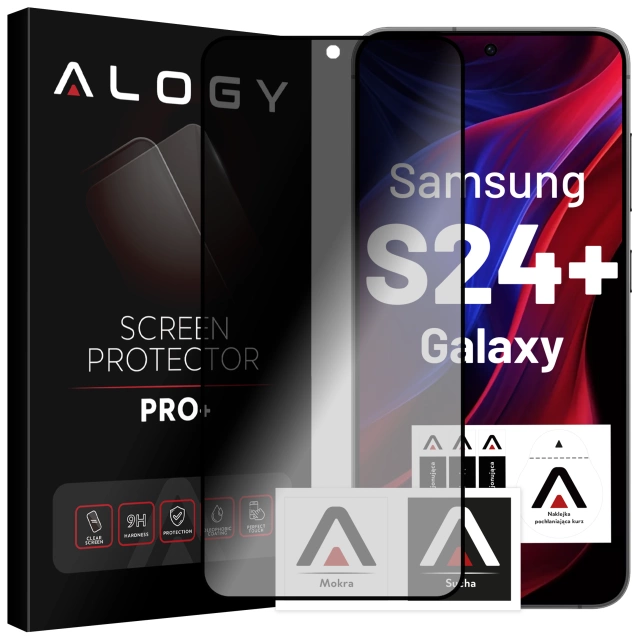 Ochranné sklo Alogy Privacy Glass pre Samsung Galaxy S24 Plus z matného tvrdeného skla.