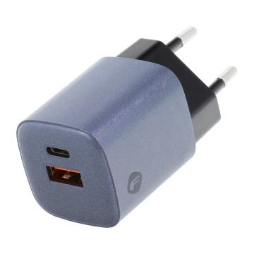 Nabíječka FORCELL F-ENERGY GaN Typ C USB A PD QC4.0 3A 33W šedá