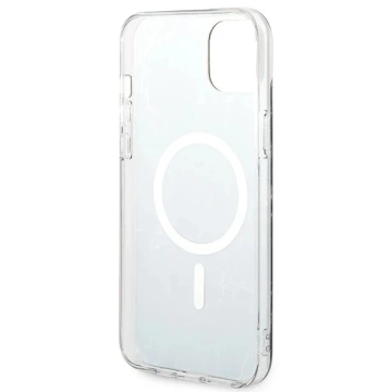 Zestaw Guess GUBPP14SHMEACSK Case Charger iPhone 14 6,1" czarny/black hard case Marble MagSafe