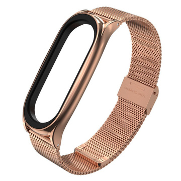Ремінець-браслет MilaneseBand для Xiaomi Mi Smart Band 5/6/6 NFC Rose Gold