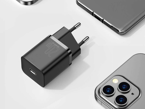 Baseus USB-C PD 20W wall charger USB-C to Lightning cable 1m