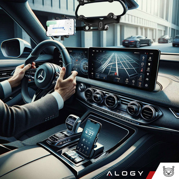 Автомобільний тримач для дзеркала заднього виду автомобіля Alogy Mirror Car Holder Black