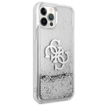 Guess GUHCP12LLG4GSI iPhone 12 Pro Max 6,7" srebrny/silver hardcase 4G Big Liquid Glitter