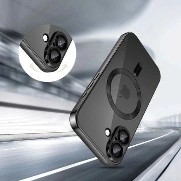 Etui do iPhone 17 Tech-Protect MagFlex MagSafe Przezroczysto-Czarne