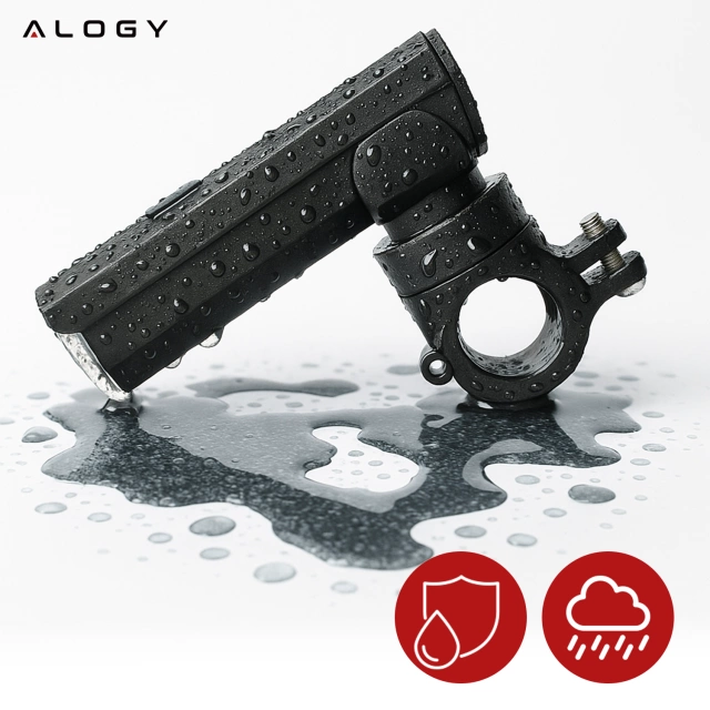 Bicycle Light Front LED Front Light Bicycle Lighting Waterproof IPX5 Alogy P12 Bike Light Black