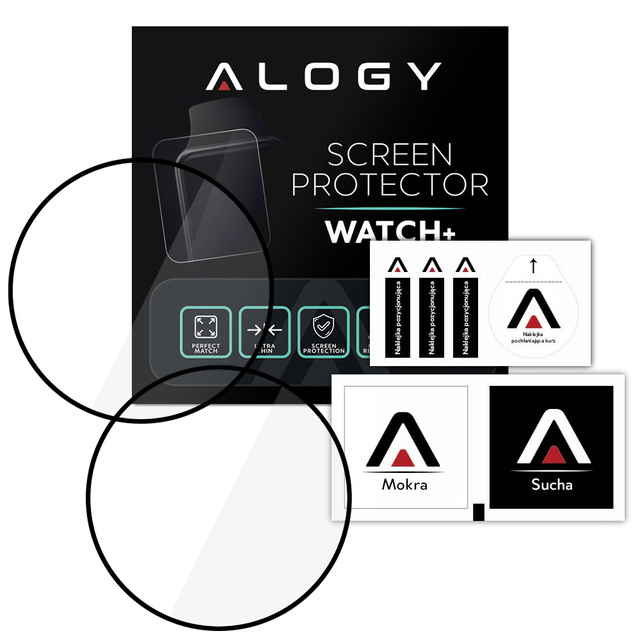 2x flexibilné sklo Alogy 3D pre Xiaomi Mi Watch S1 Active Global Black