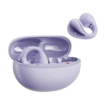 Bezdrôtové slúchadlá QCY Crossky Clip T33 Bluetooth 5.4 30h fialové