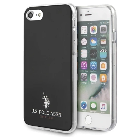 Pouzdro na telefon US Polo ShinyiPhone 7/8/SE 2020 / SE 2022 černo/černé