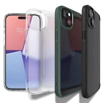 Чохол Spigen Crystal Hybrid для Apple iPhone 15 Plus - прозоро-синій