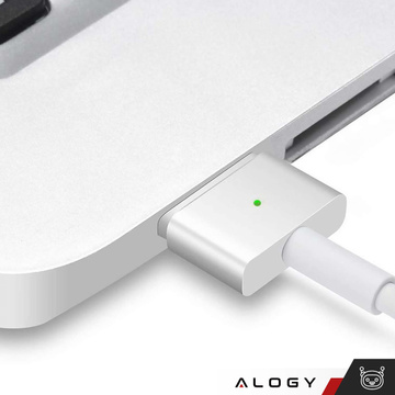 Alogy nabíjačka MacBook nabíjačka Apple MacBook MagSafe 2 typ T-typ 45W napájací adaptér biely
