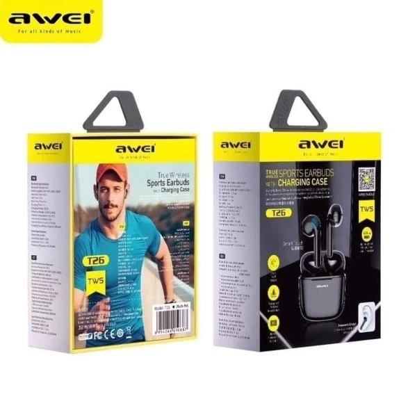 Dokovacia stanica pre bezdrôtové slúchadlá AWEI Bluetooth 5.0 T26 TWS čierna