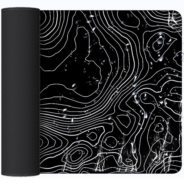 Podložka na stôl pod klávesnicu myši Protišmyková herná ochranná podložka XL 80x40 cm Black Alogy Line Texture