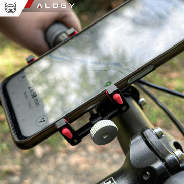 Držák telefonu na telefon Alogy 55-95 mm pro koloběžku na kolo, černý