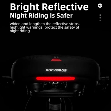 Велосипедне сідло Rockbros AQ-6090R - чорно-червоне