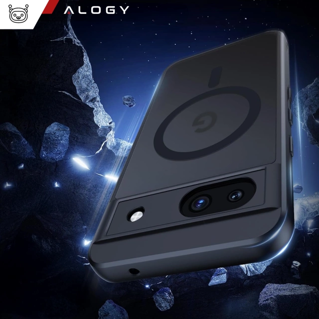 Puzdro Alogy MagSafe Hybrid Matte Case pre Google Pixel 8a, matný čierny zadný kryt MagMat