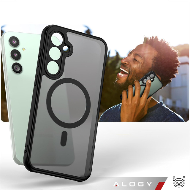 Pouzdro pro Samsung Galaxy S23 FE Mag Safe Case MagMat Phone Back Cover Matte Black Glass