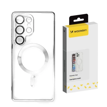 Etui Wozinsky Electroplated MagSafe do Samsung Galaxy S24 FE Srebrne