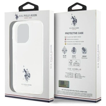 Etui do iPhone 15 Pro Max US Polo IML Double Horse Przezroczyste