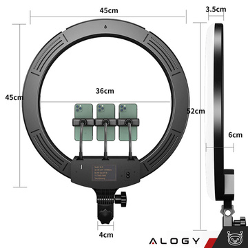 Fotolampa kosmetický stativ Alogy Ring M45 pro focení make-upu