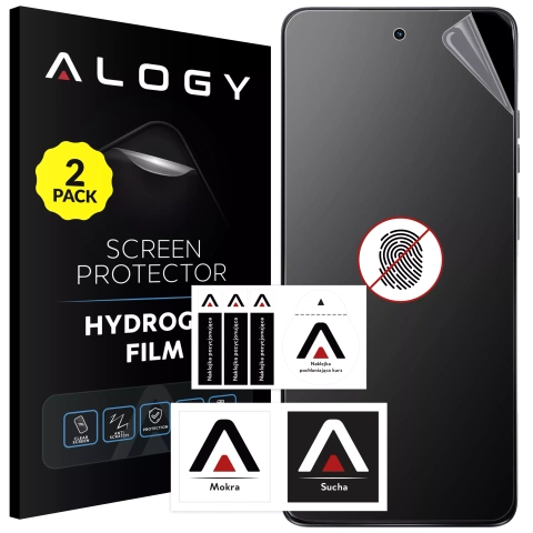 2x Folia "MATOWA" do Motorola Moto G04 / G24 / G24 Power / G34 / E14 Hydrożelowa Alogy HydroSkin Matte Pro™ na ekran do etui "BEZ ODCISKU PALCÓW"