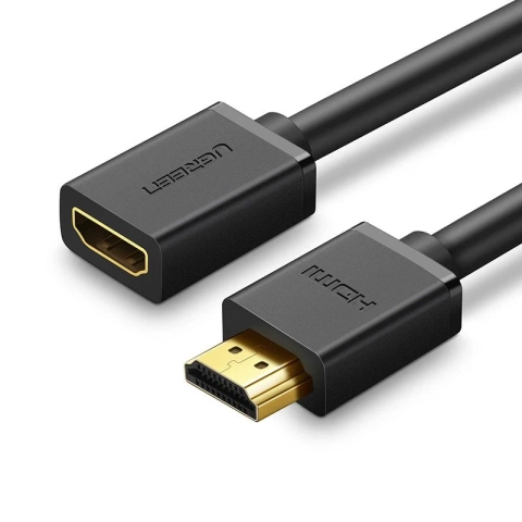 Кабель UGREEN подовжувач HDMI (розетка) - HDMI (папа) 19 pin 1.4v 4K 60Hz 30AWG 2m чорний (10142)
