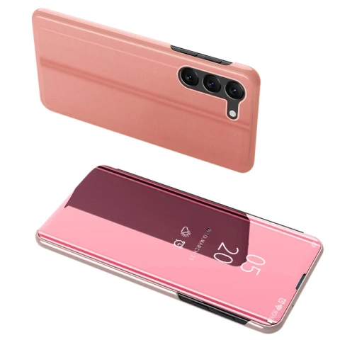 Etui Clear View Case do Samsung Galaxy S23 pokrowiec z klapką różowe