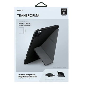 UNIQ pouzdro pro Transforma iPad Pro 11" (2021) Antimikrobiální černá / ebenově černá