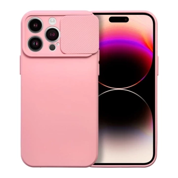Pouzdro SLIDE pro IPHONE 14 Pro Max světle růžové