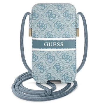 Guess Torebka GUPHM4GDBL 6,1" niebieski/modré pevné puzdro 4G Stripe