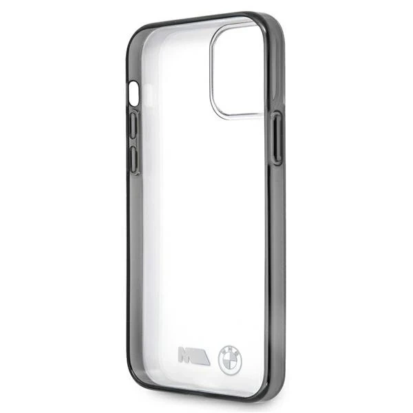 Obal na telefón BMW BMHCP12SMBTOK pre Apple iPhone 12 Mini 5,4" priehľadné pevné puzdro Sandblast