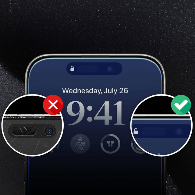 Supreme-Set aus gehärtetem Glas für Apple iPhone 15 Pro, klar