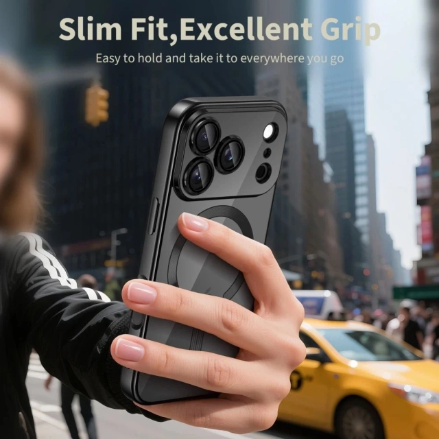 Etui do iPhone 17 Pro Max Tech-Protect MagFlex MagSafe Przezroczysto-Czarne