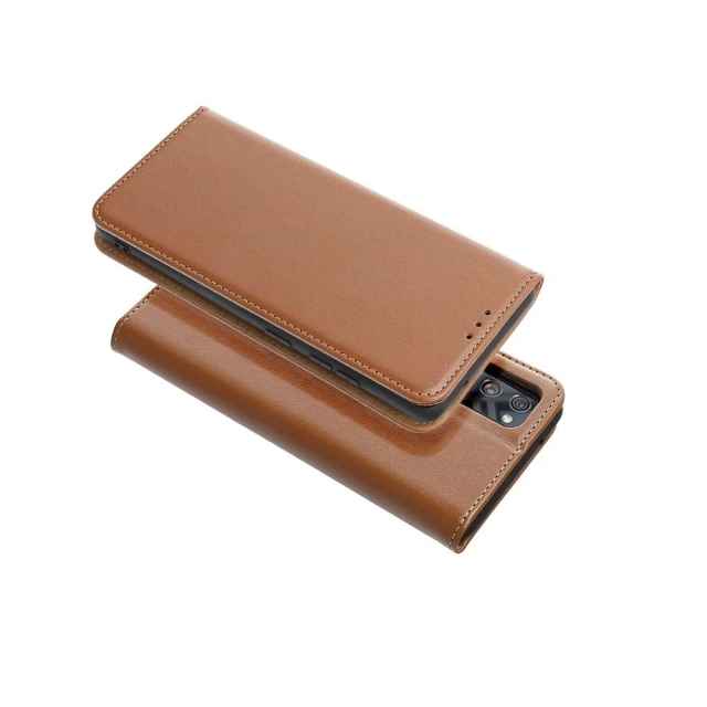 Smart Pro Book Case for Samsung S25 Edge Leather Brown