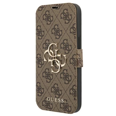 Guess GUBKP13L4GMGBR case for Apple iPhone 13 Pro / 13 6.1" brown/brown book 4G Big Metal Logo