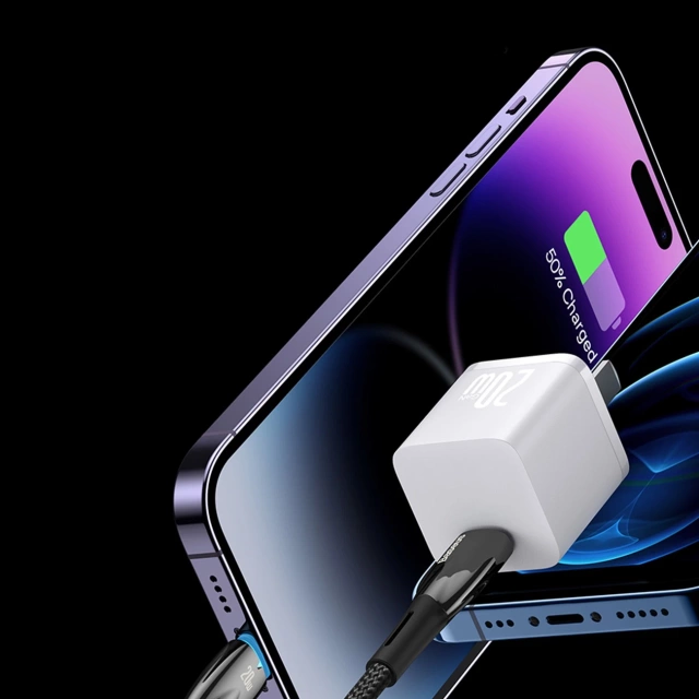 Baseus Glimmer Series Schnellladekabel USB-C 480Mbps PD 100W 1m Schwarz