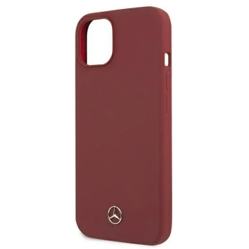 Ochranné puzdro Mercedes MEHCP13MSILRE pre Apple iPhone 13 6,1" červené/červené pevné puzdro Silicone Line